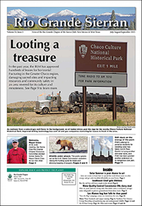 Front cover for the Rio Grande Chapter Sierra Club Sierran Magazine, 3rd quarter 2015