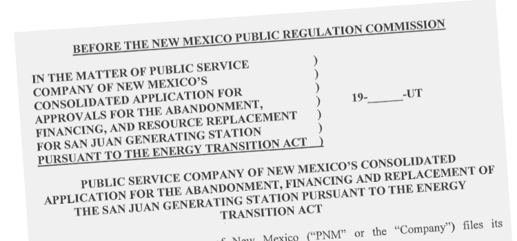 Sierra Club statement on PNM abandonment filing Sierra Club statement on PNM abandonment filing